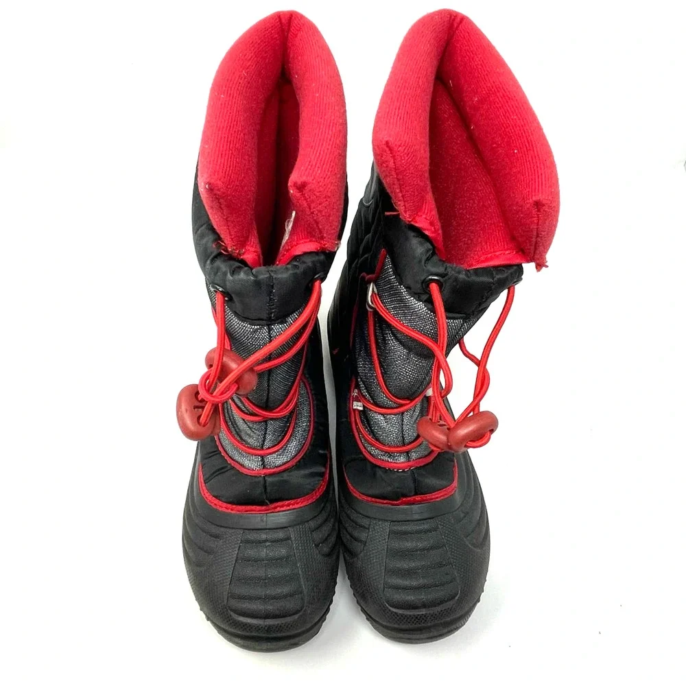 Chill Chasers by Buster‎ Brown Insulated Snow Boots Youth Size 3M Black Red